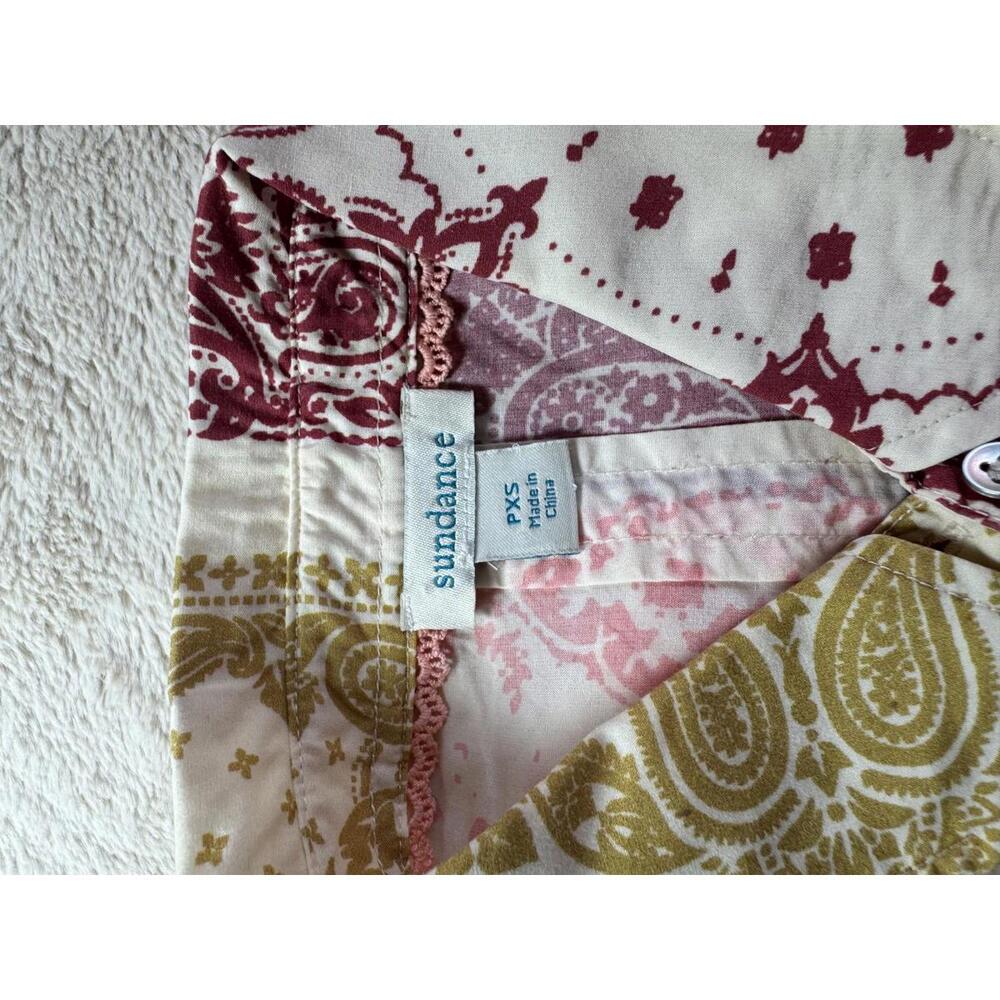 Sundance Patchwork Pattern Button-Up Shirt Jacket… - image 5